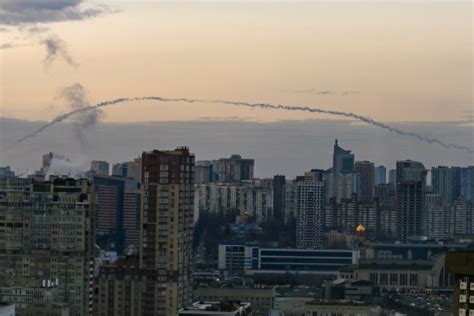 Ukrainian officials, media report a massive missile barrage on cities across the country